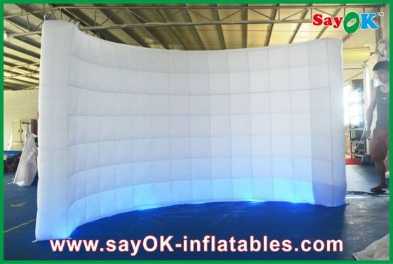 Rumah Inflatable Led Wall Inflatable Curved Lighting Wall Untuk Pesta Pernikahan Photo Wall Inflatable