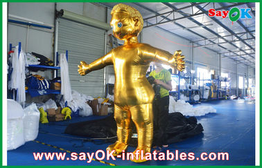 Golden Man Kain Karakter Kartun Inflatable Untuk Pesta Ulang Tahun