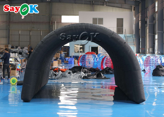 Tenda Igloo Inflatable Hitam 210D Kain Oxford Tenda Terowongan Inflatable Untuk Pameran