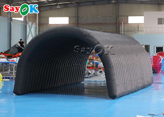 Tenda Igloo Inflatable Hitam 210D Kain Oxford Tenda Terowongan Inflatable Untuk Pameran