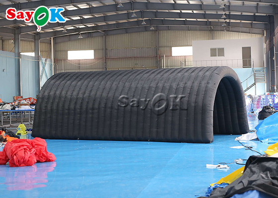Tenda Igloo Inflatable Hitam 210D Kain Oxford Tenda Terowongan Inflatable Untuk Pameran