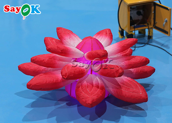 Dekorasi panggung lobi 3,28 kaki dengan lampu tiup merah menggantung lotus