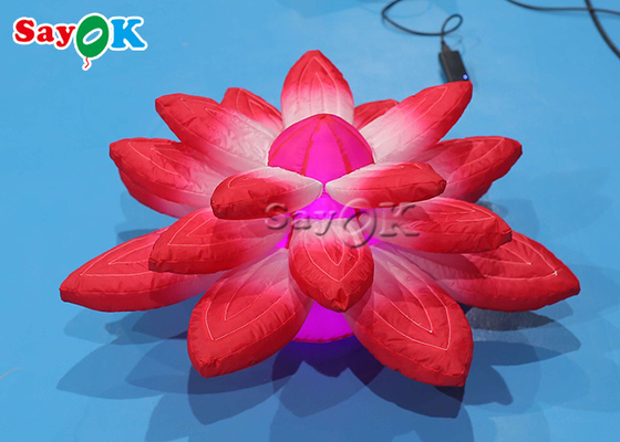Dekorasi panggung lobi 3,28 kaki dengan lampu tiup merah menggantung lotus