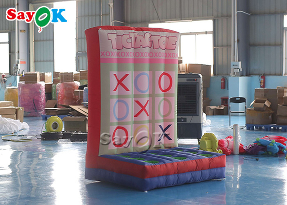 Fire Proof Inflatable Sports Games Large Double Blow Up Tic Tac Toe Game permainan karnaval inflable