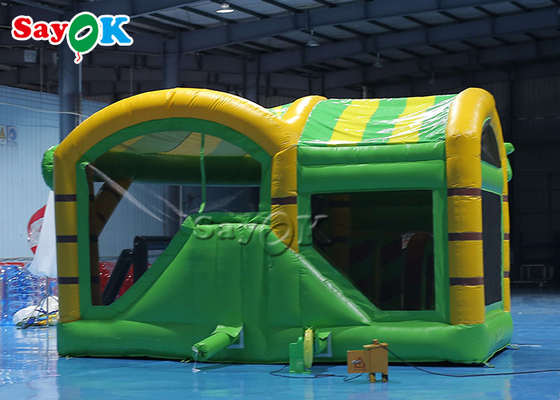 Lion Theme Tarpaulin Inflatable Bounce Slide Untuk Halaman Belakang Umum