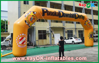 Inflatable Archway Blower Waterproof Inflatable Arch 0.6mm PVC 11mLx4.5mH Untuk Iklan