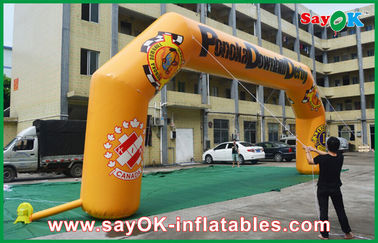Inflatable Archway Blower Waterproof Inflatable Arch 0.6mm PVC 11mLx4.5mH Untuk Iklan