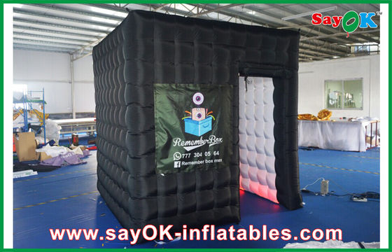 Booth Foto Diy Hitam Di Luar Putih Di Dalam Booth Foto Kubus Tiup Dengan Cetak Logo