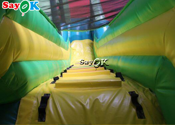 Inflatable Kids Slide Commercial Inflatable Bouncer Slide Panda Bamboo Forest Theme Inflatable Slide Slippery