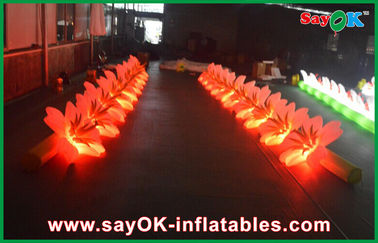 Panjang Pencahayaan Inflatable Dekorasi LED Bunga Rantai Untuk acara Nylon Kain