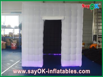 Wedding Photo Booth Menyewa White Inflatable Photo Booth Enclosure Lampu Led Untuk Pesta Pernikahan