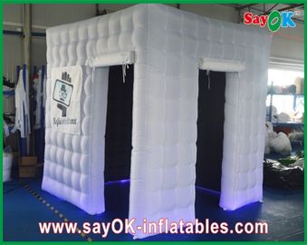 Wedding Photo Booth Menyewa White Inflatable Photo Booth Enclosure Lampu Led Untuk Pesta Pernikahan