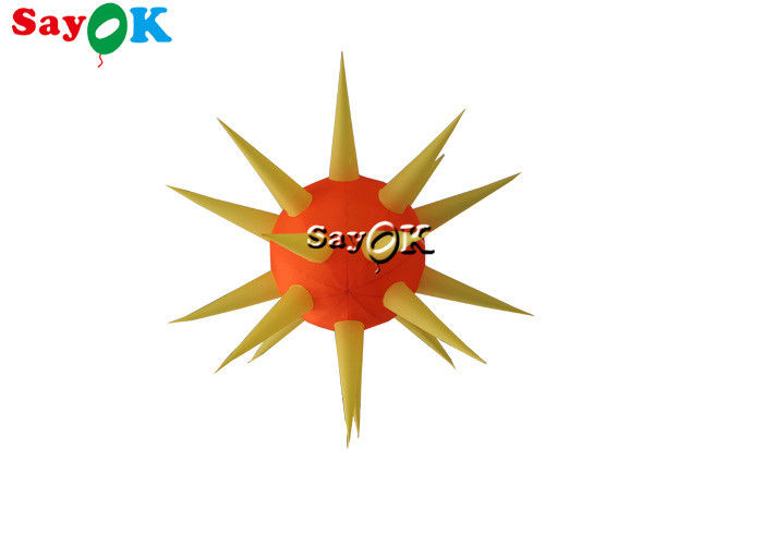 Ceiling Suspended Inflatable LED Spike Ball Untuk Dekorasi Acara Pesta Panggung Klub