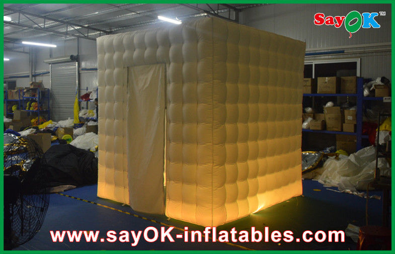 Inflatable Led Photo Booth Portable Square Inflatable Room / Outdoor Inflatables Kuning