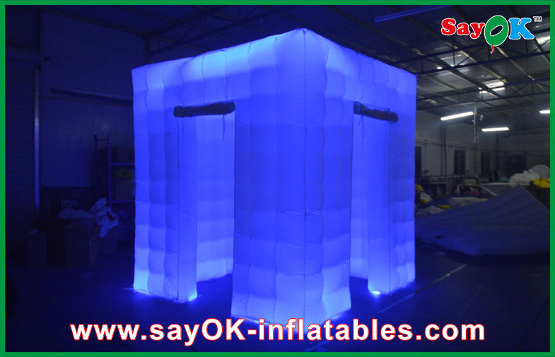 Wedding Photo Booth Sewa Square Waterproof Inflatable Photo Booth Portable Led Tenda 2 Pintu