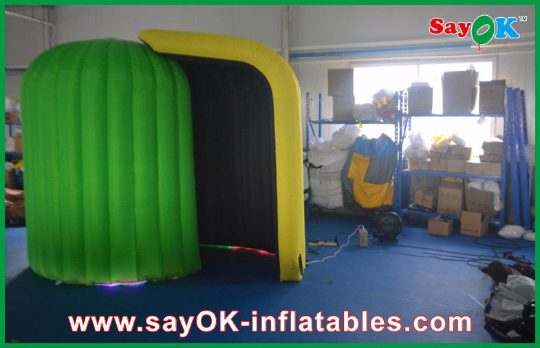 Photo Booth Dekorasi Hijau Kuning Photot Booth Case Inflatbale Untuk Dekorasi Acara