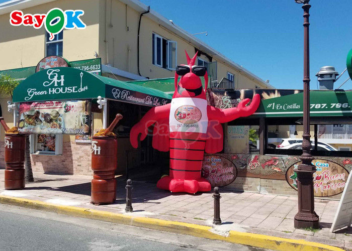 Dekorasi Taman Inflatable Hewan Merah Lobster Raksasa Model Inflatable Dengan Garansi 2 Tahun