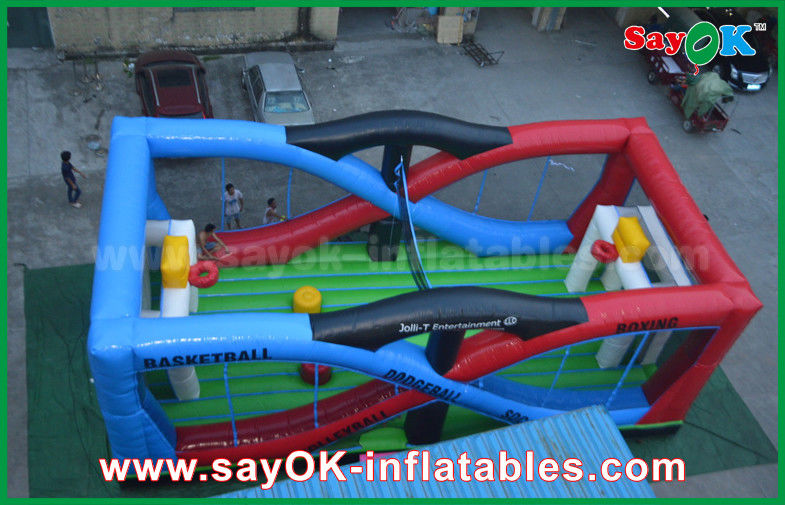 Permainan Bola Basket Tiup Tahan Lama Putih / Biru Permainan Olahraga Tiup Sepak Bola Lapangan Tinju Untuk Anak-Anak