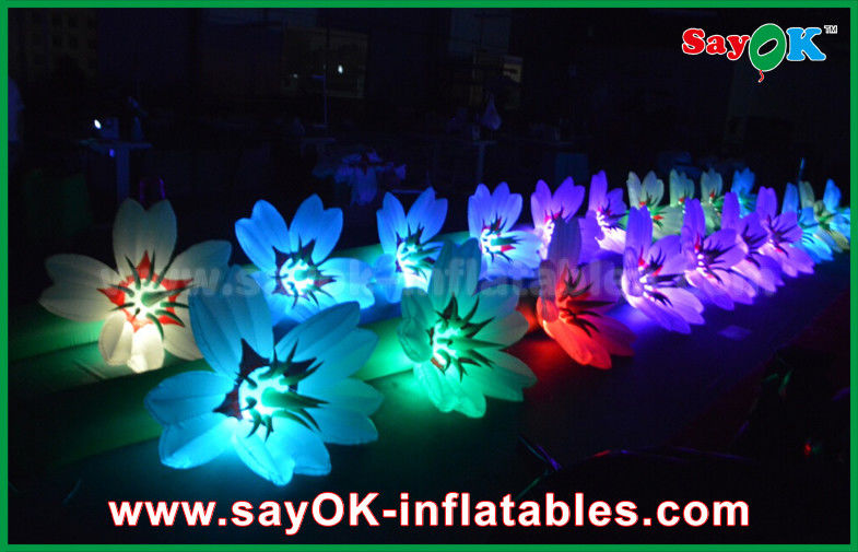Pernikahan Romantis Inflatable Led Bunga Rantai, terbuka Inflatable Dekorasi