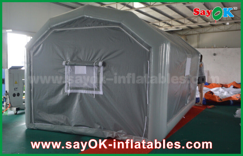 10 x 5 m Abu-abu Kustom Inflatable Produk PVC Inflatable Spray Booth Untuk Penyemprotan Mobil