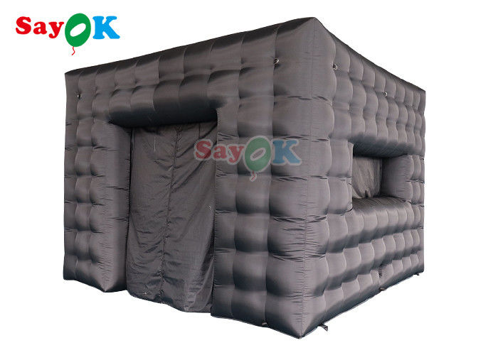 Komersial Hitam Warna Tenda Udara Inflatable Sewa Struktur Pameran Tenda Kubu Inflatable