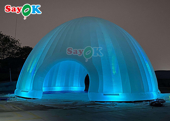 Tenda Udara Inflatable Event Inflatable Dome Marquee Igloo Dengan LED Inflatable Yard Tent