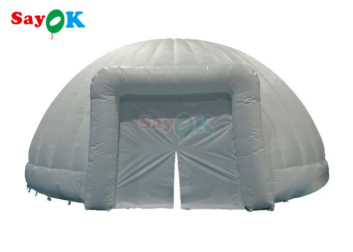 PVC Tarpaulin Double Door Led Tenda Kubah Inflatable Untuk Acara Pesta Luar Ruangan