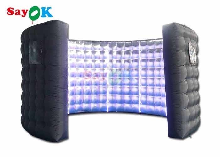 Portable Curved Inflatable Photo Booth Backdrop Wall Untuk Pameran