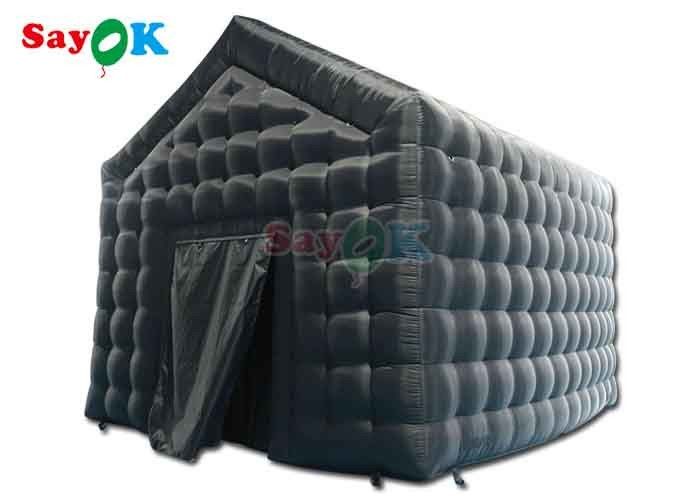 Black Party Tenda Kubu Inflatable Klub Malam Inflatable Dengan Disco Dan Lampu Laser Untuk Sewa Klub Malam Inflatable