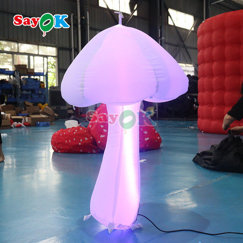 Music Stage Deco Inflatable Mushroom Park Dekoratif Inflatable Lighting Jamur Tanaman