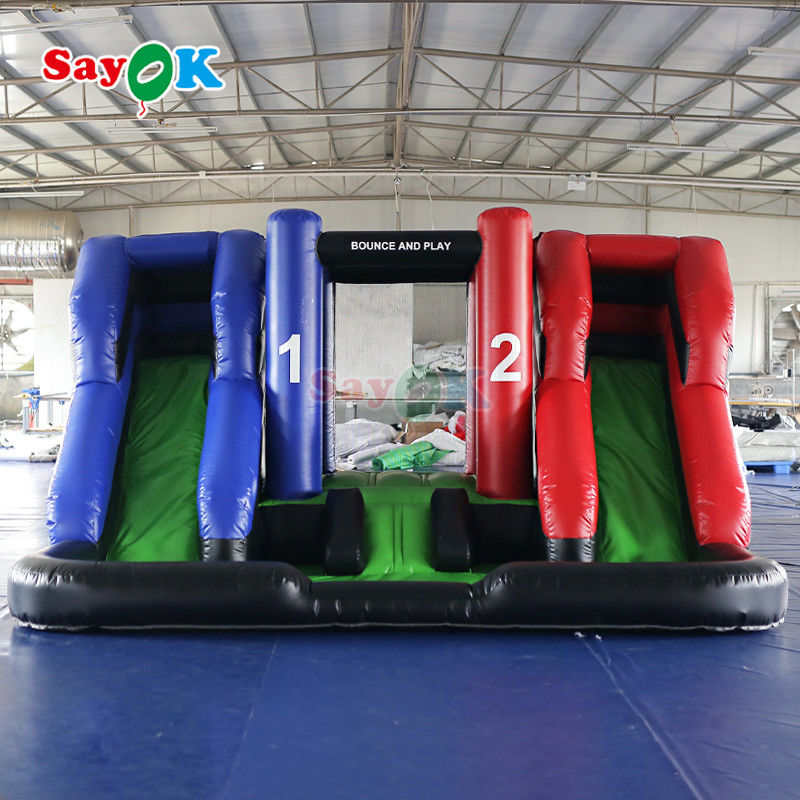 Commercial Inflatable Combo Slide Double Inflatable Bounce House Giant Inflatable Slide untuk outdoor