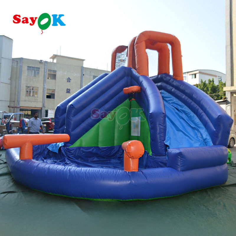 Sayok 20ft Hot Sale Air Slide Inflatable Slide Inflatable Dengan Kolam renang Air Slide Inflatable Untuk Anak-anak