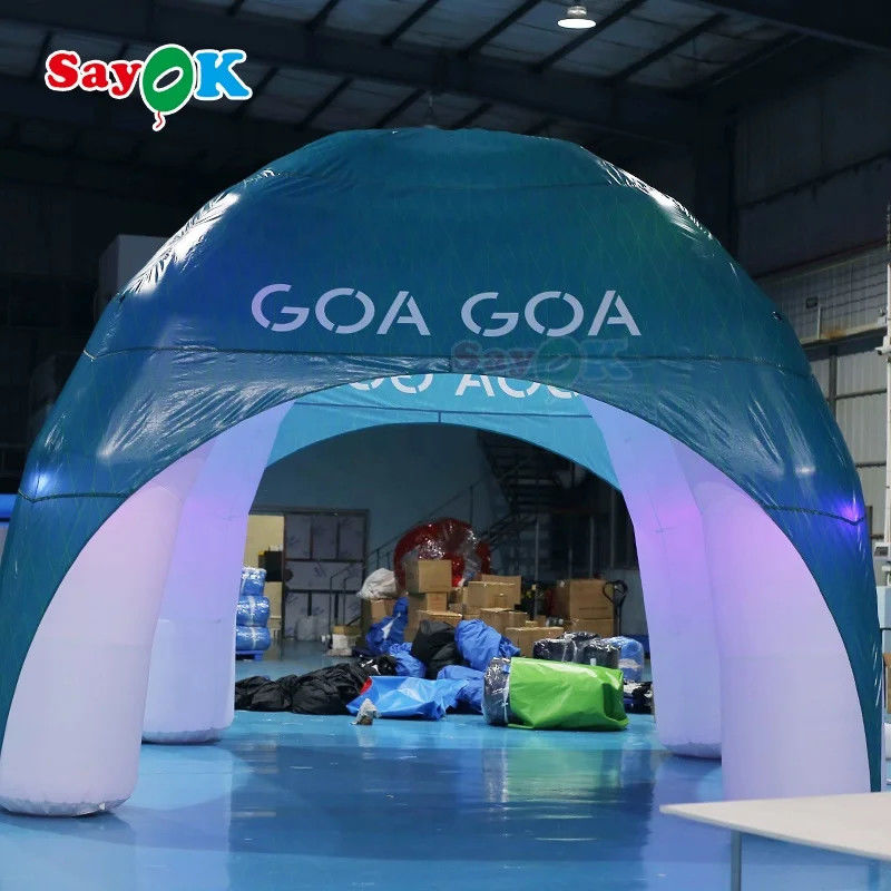 Tenda Laba-laba Inflatable Promosi 4 Kaki Komersial Spider Dome Tenda Inflatable Custom Tenda Laba-laba Inflatable 4x4m untuk Sewa
