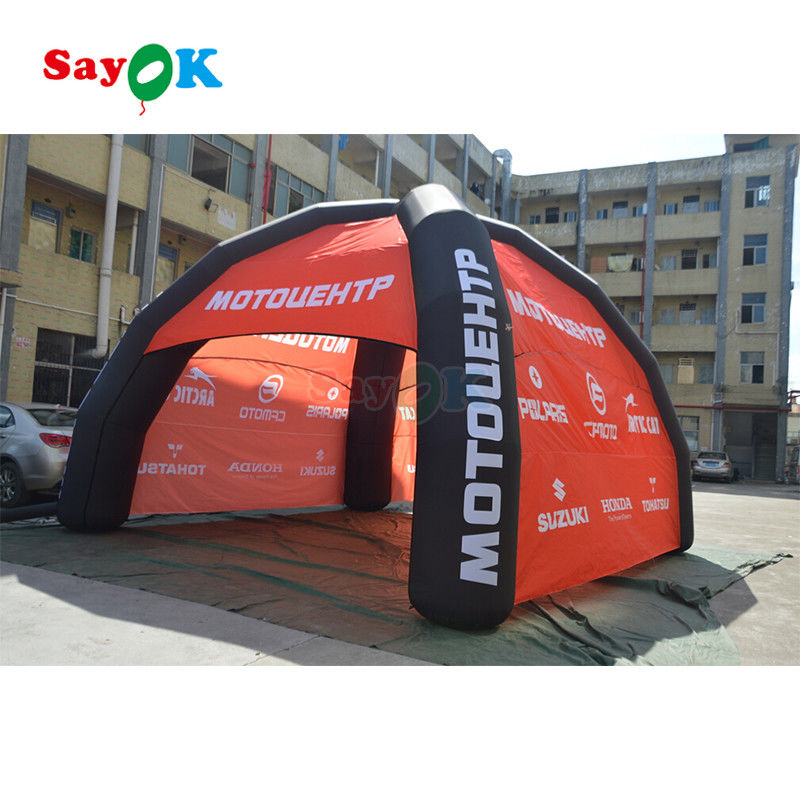 Tenda Canvas Inflatable Gazebo Giant PVC Spider Inflatable Marquee House Tenda Laba-laba dengan Logo Disesuaikan