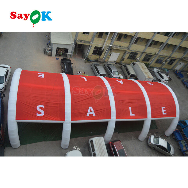 Iklan Luar Ruang Inflatable Sports Training Tunnel Waterproof Inflatable Sports Tents Dome untuk Acara