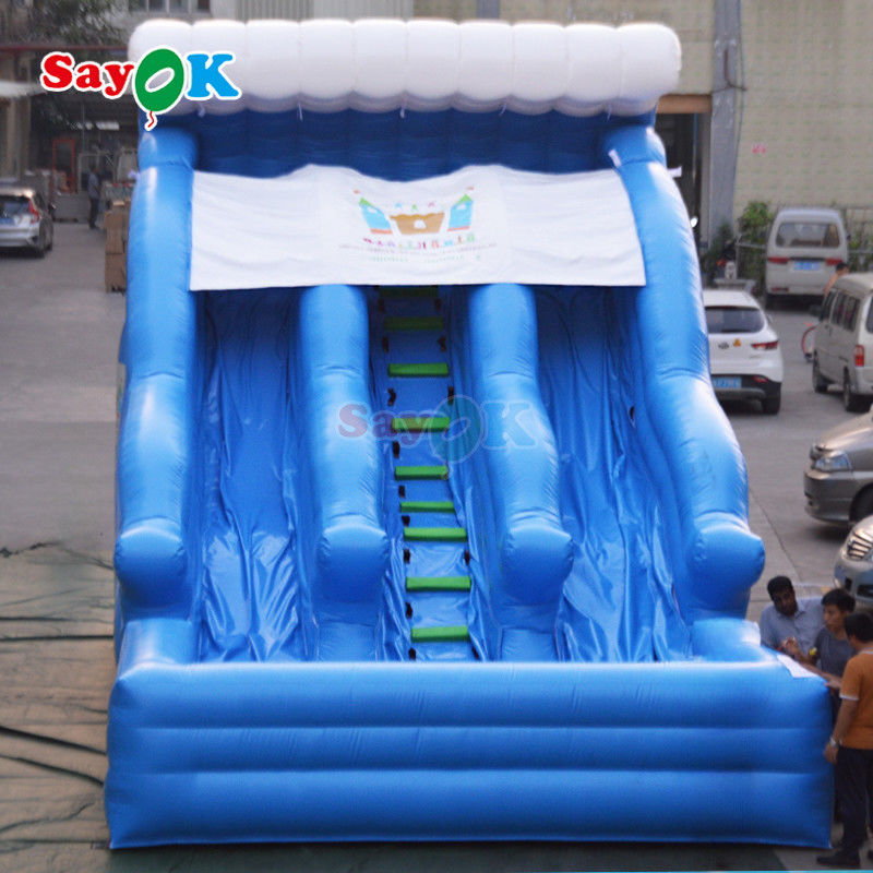 Slide Air Inflatable Raksasa Slide Air Inflatable Untuk Dewasa Kolam Kolam Inflatable Dengan Slide