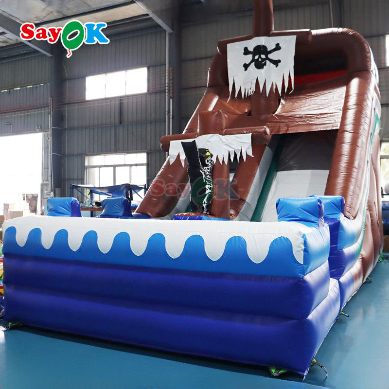 Desain Baru Slide Bajak Laut Inflatable Bouncy House Inflatable Bouncer Dry Slide untuk Anak-anak