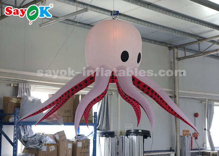 2m Nylon Cloth Inflatable Octopus Dengan Remote Controller Untuk Dekorasi Pesta