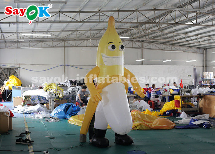 Balon Karakter Inflatable 3m Maskot Pisang Inflatable Untuk Iklan Luar Ruang CE SGS ROHS