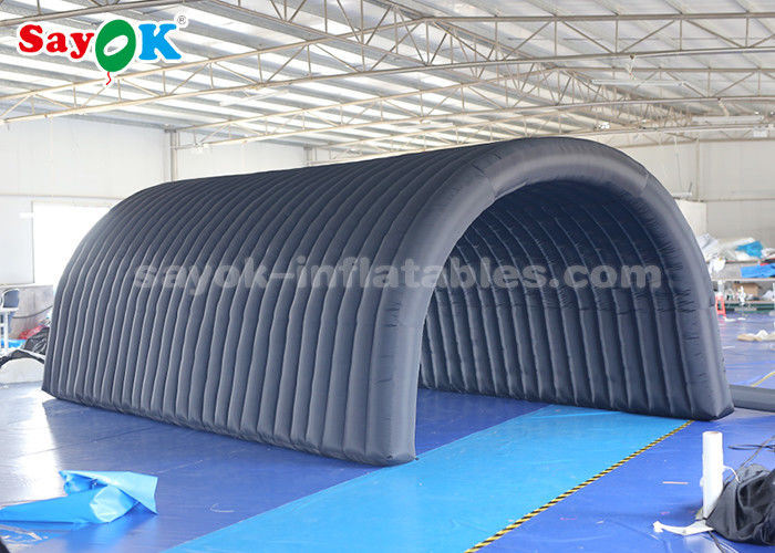 Tenda Inflatable Outdoor 210D Kain Oxford Hitam Tenda Terowongan Inflatable Untuk Pameran / Promosi