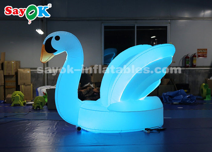 Dekorasi Taman Inflatable Model Angsa Inflatable Biru Dengan Tali Bahu Untuk Membawa Untuk Prosesi Tahap
