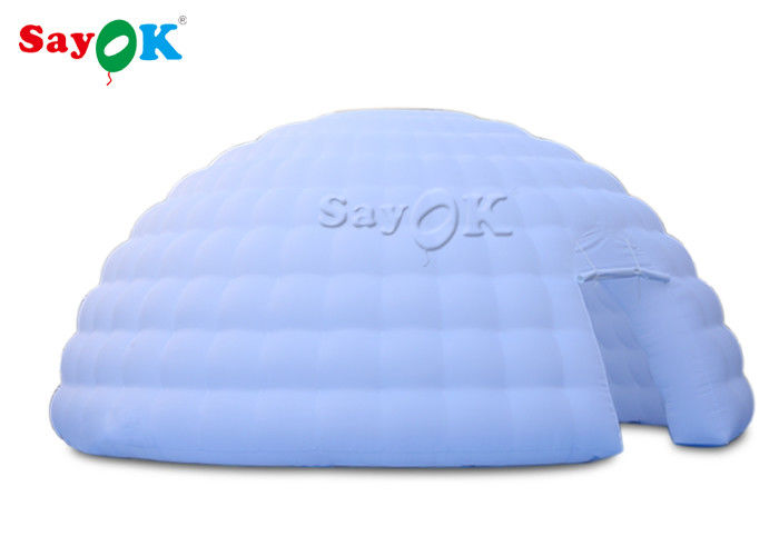 Air Tent Camping Double Stitching 8m White Inflatable Air Tent / Exhibition Igloo Dome Tent