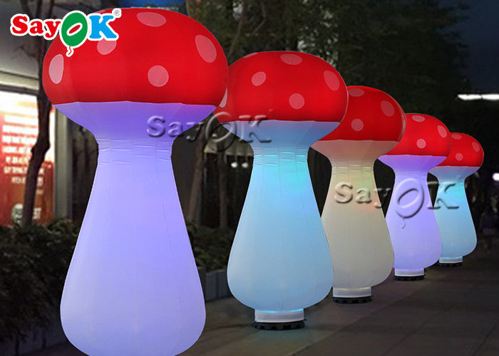 Lampu LED Merah Dan Putih 2.5m Jamur Tiup Untuk Festival Musik