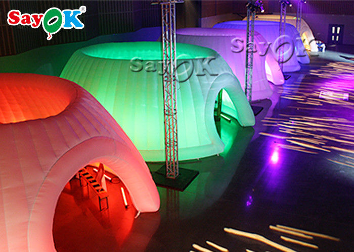 Berjalan di Luar Ruang Tenda Udara Tenda Inflatable Event 6m Inflatable Igloo And Dome Tent Dengan Lampu LED