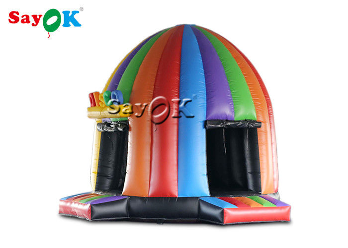 Kubah Tenda Inflatable 5x4x3.8mH Kubah Disco Inflatable Kastil Bouncy Dengan Lampu Ajaib