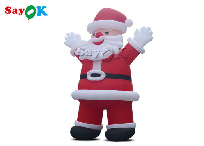 Iklan Kain Oxford Dekorasi Natal Santa Inflatable Karakter Kartun Untuk Pesta Ulang Tahun