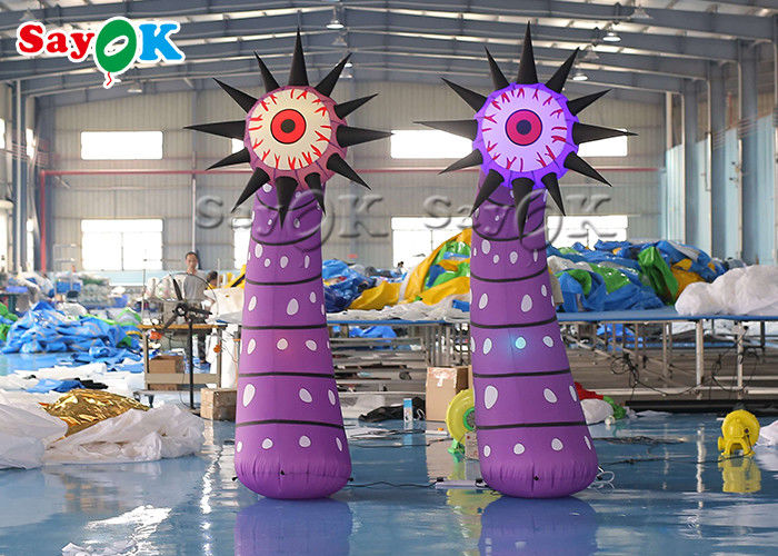 Taman 190T 4m Inflatable Lighting Dekorasi LED Dazzling Blow Up Flower