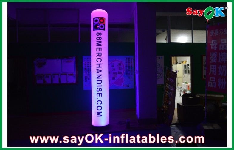 Iklan LED Inflatable Lampu Dekorasi Kolom Pilar Inflatable Dengan Logo Percetakan
