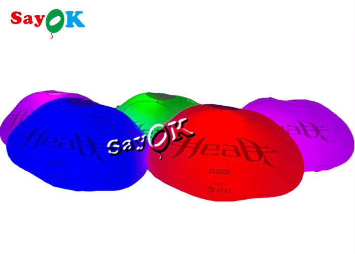 60cm Advertising Hanging Airtight Led Lighting Cloud Inflatable Dengan Pencetakan Logo
