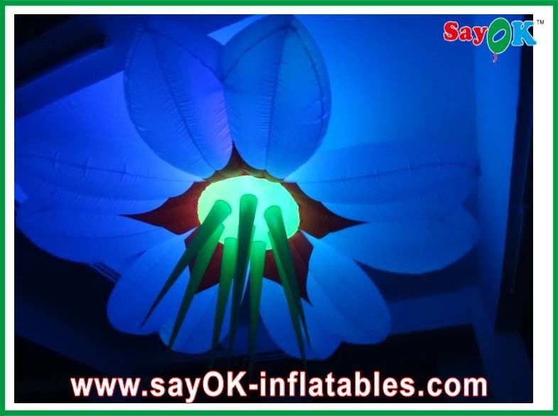 Dekoratif Nylon Kain Inflatable Flower Diameter 2.5m Dengan Led Pencahayaan